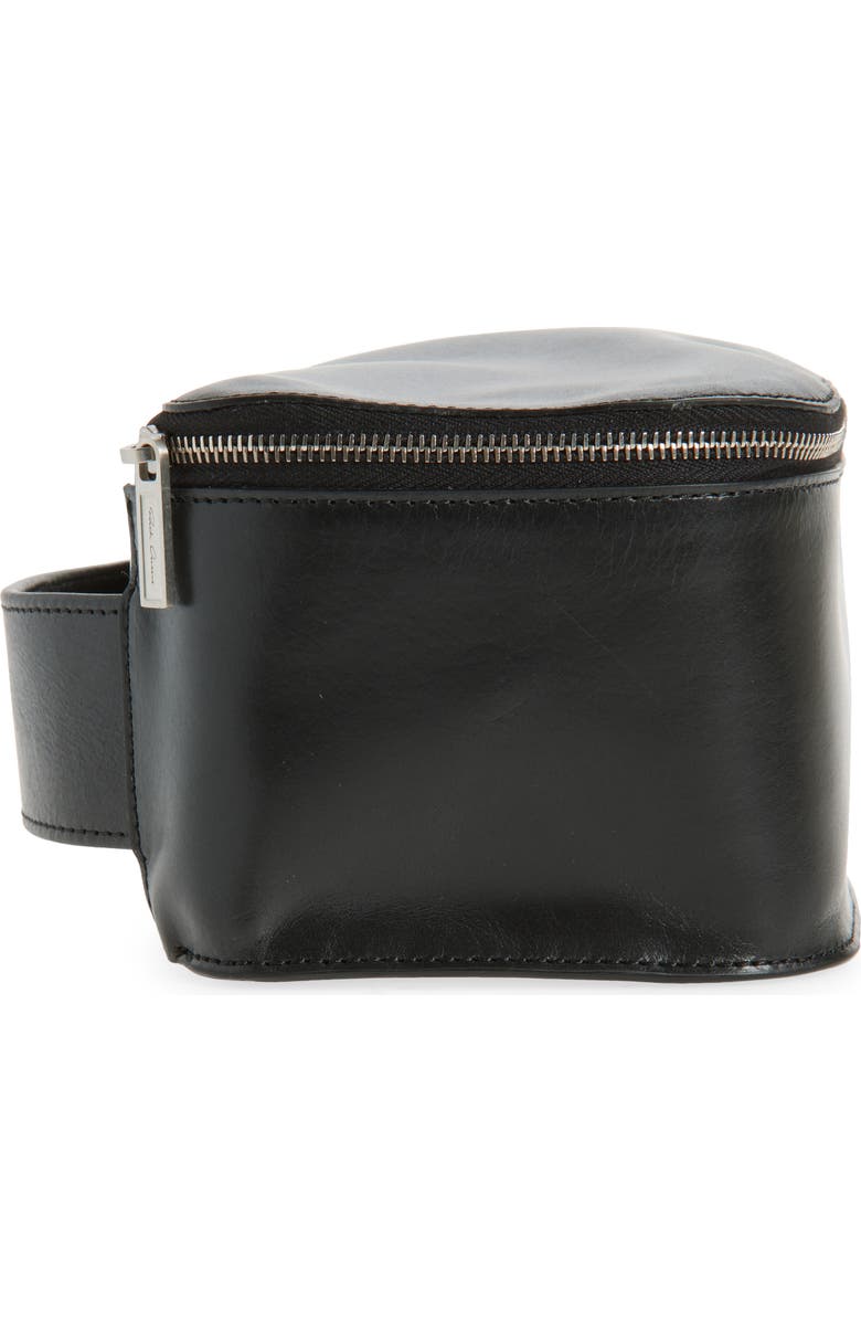 Rick Owens Medium Calfskin Leather Toiletries Bag, Alternate, color, Black