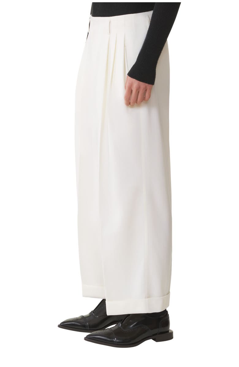 Lanvin Wide-Leg Wool Pants, Alternate, color, 