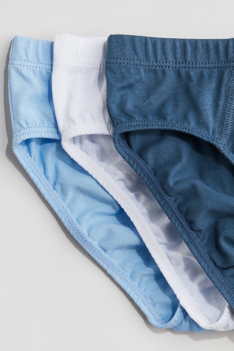 10-pack Boys' Briefs, Alternate, color, Blue/white/gray