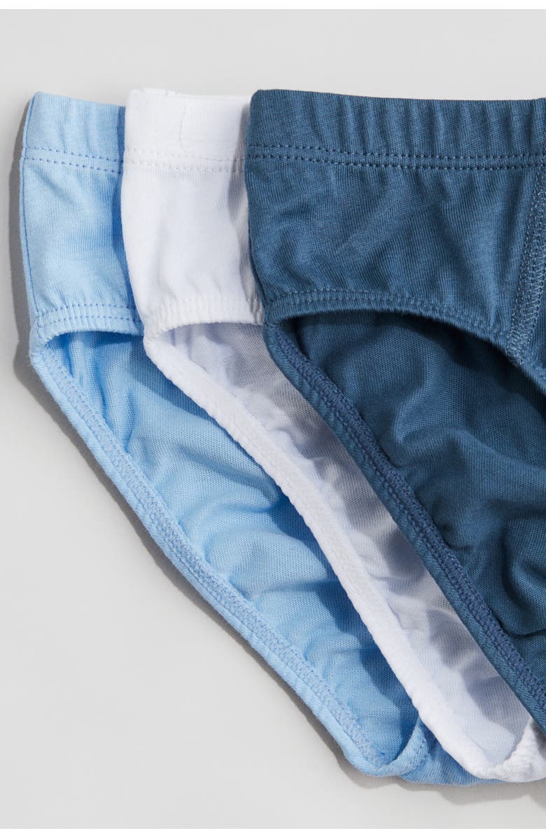 H&M 10-pack Boys' Briefs, Alternate, color, Blue/White/Gray