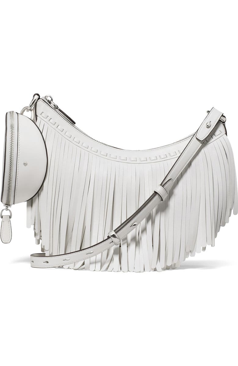 Kate Spade New York duo fringe leather crossbody bag, Main, color,