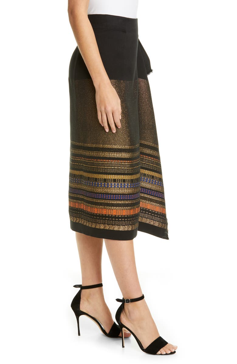 Zero + Maria Cornejo Miro Metallic Jacquard Faux Wrap Skirt, Alternate, color, 