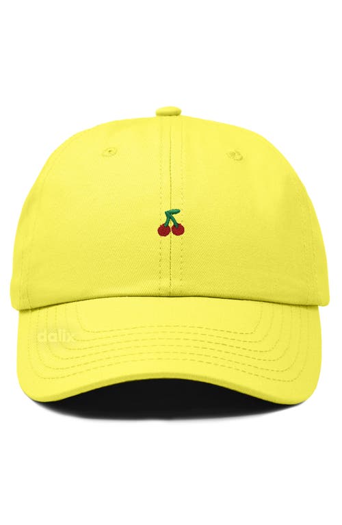 Dalix Lil Cherry Dad Cap In Yellow