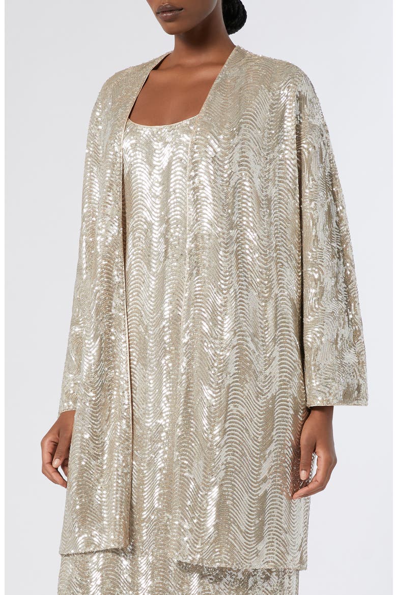 Vetta Sequin Jacket, Main, color, BEIGE