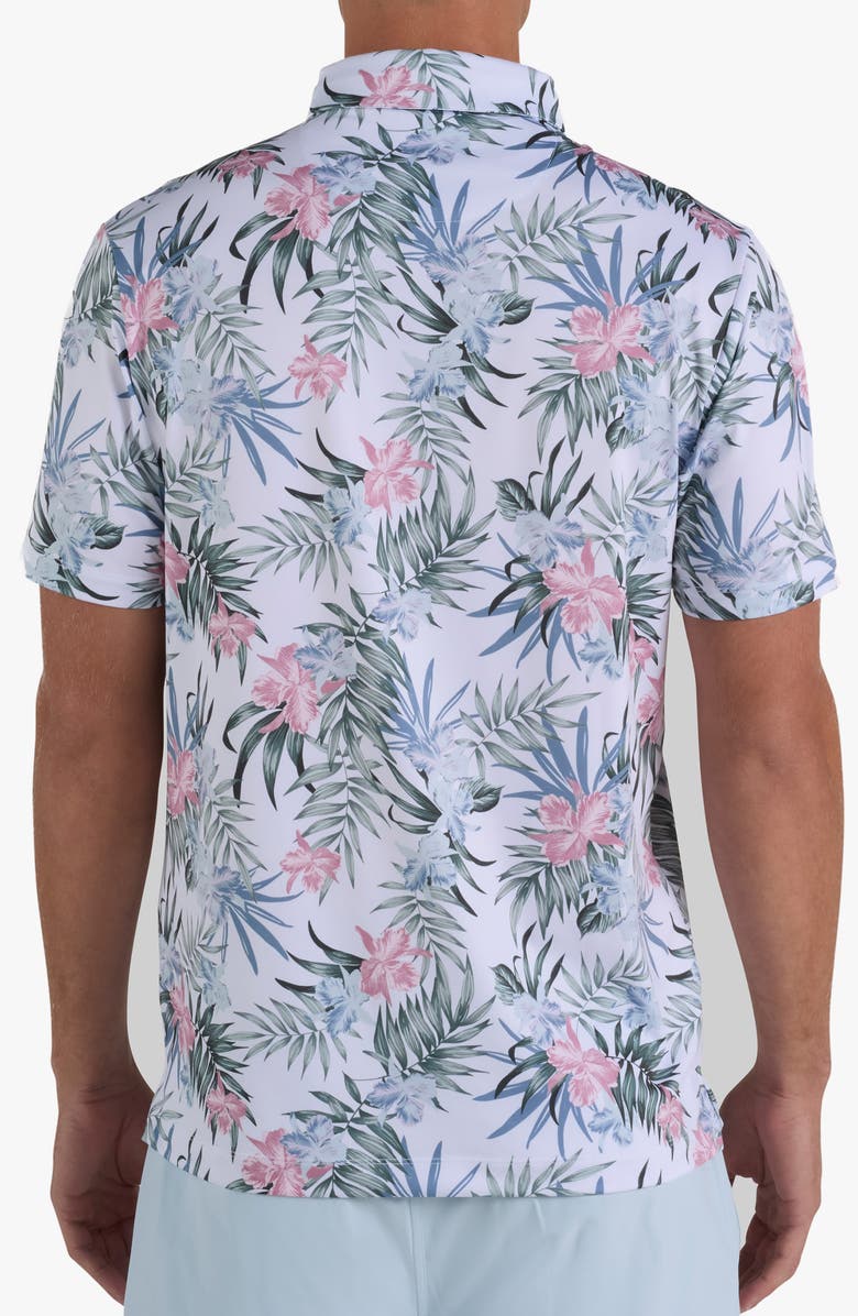 Bad Birdie Core Floral Performance Golf Polo, Alternate, color, Frosty Petal