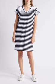 Caslon® V-Neck T-Shirt Dress