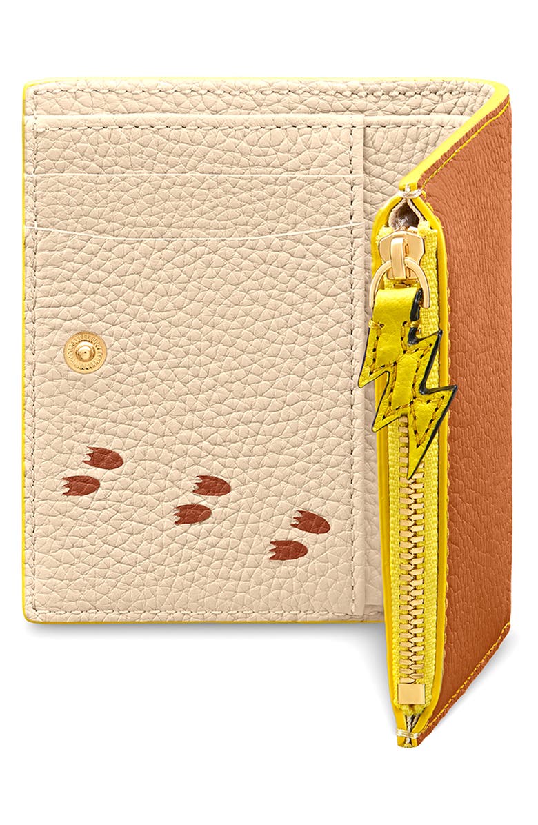 MAISON de SABRÉ Small Leather Bifold Wallet, Alternate, color, Pikachu