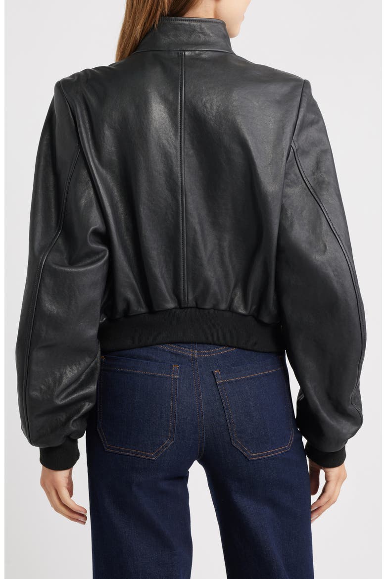 The Harrington Leather Bomber, Alternate, color, BLACK