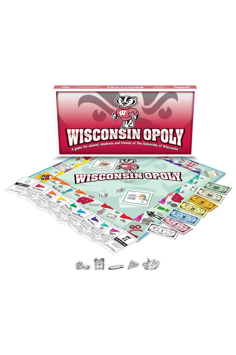 University of Wisconsin Wisconsin Opoly Monopoly Board Game, Main, color, Multicolored