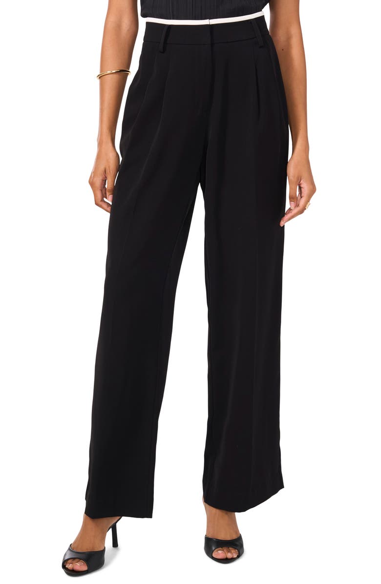 Vince Camuto Contrast Detail Wide Leg Pants, Main, color, 