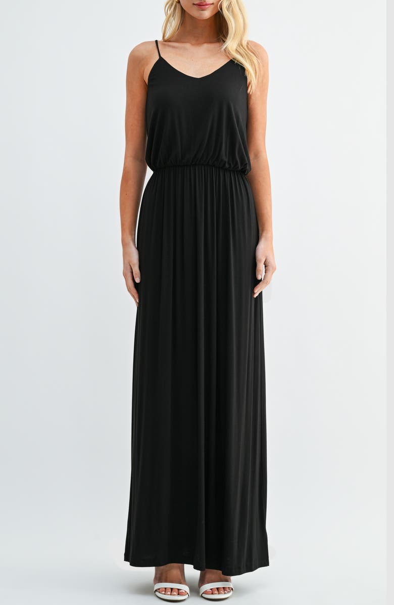 Lush Knit Maxi Dress, Main, color, Black