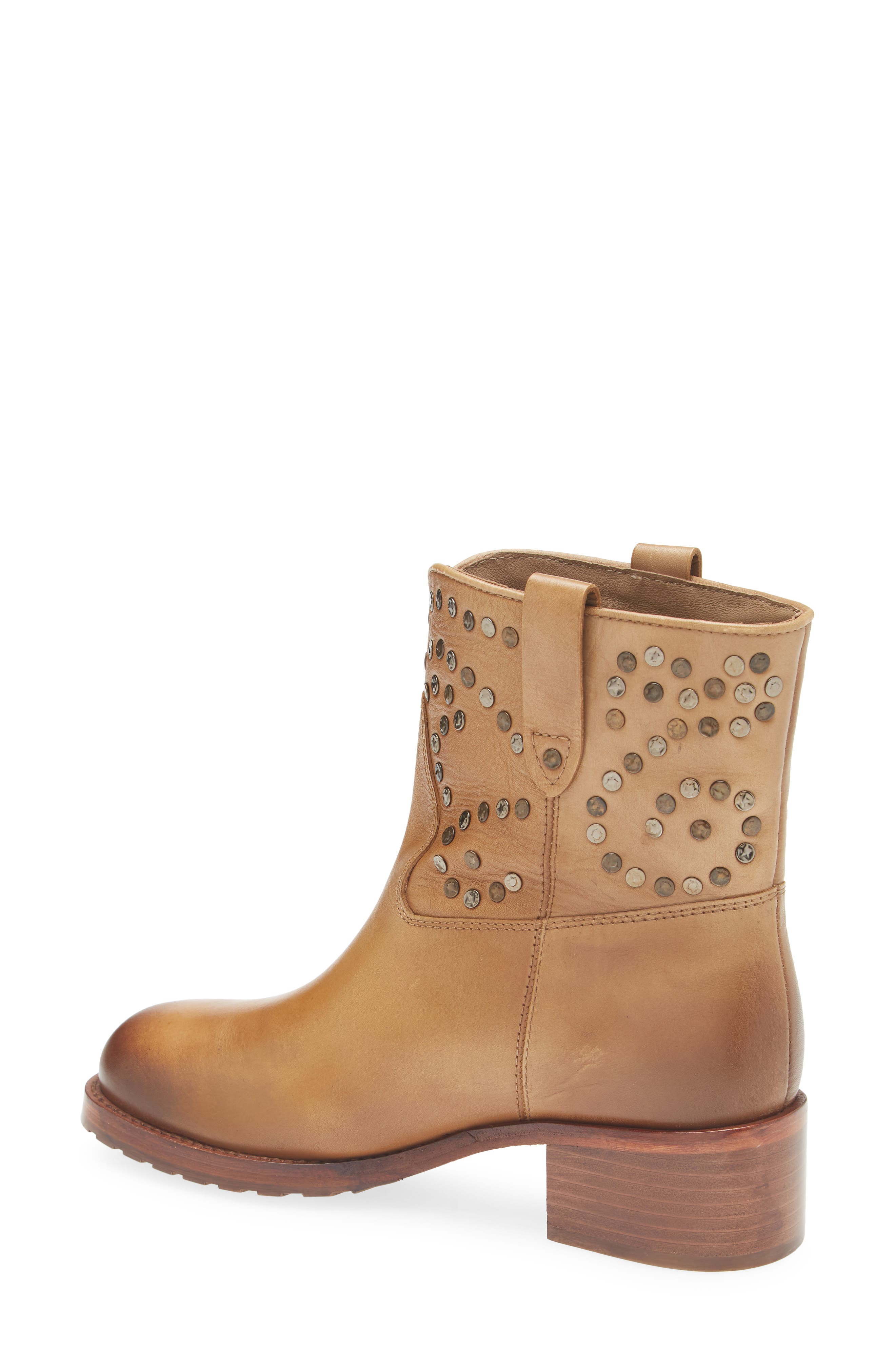 Harmony Studded Bootie, Alternate, color, BISCUIT LEATHER