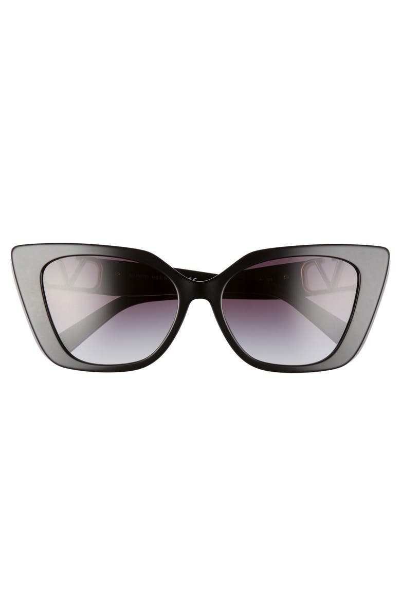 Valentino VLOGO 56mm Gradient Cat Eye Sunglasses, Alternate, color,