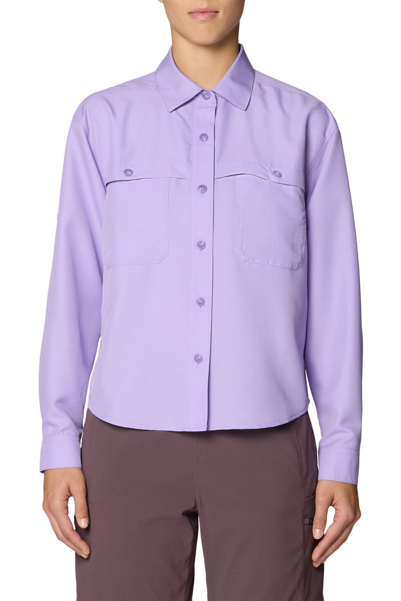Sun Drift Cooling Long Sleeve UPF 50+ Shirt, Main, color, HARBOR VIOLET