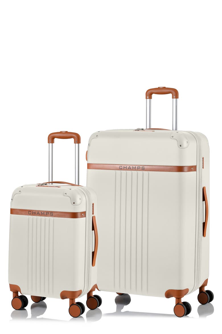 Vintage 2-Piece Luggage Set, Main, color, WHITE