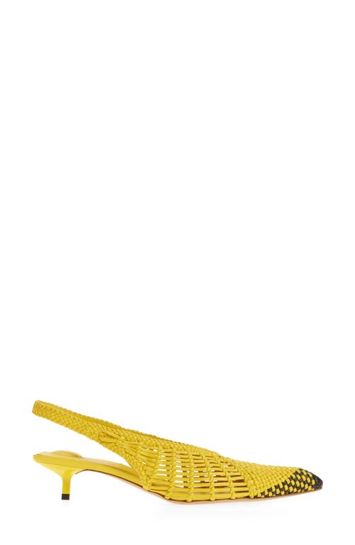 Jacquemus Cubisto Banane Pointed Toe Slingback Pump In Yellow 250