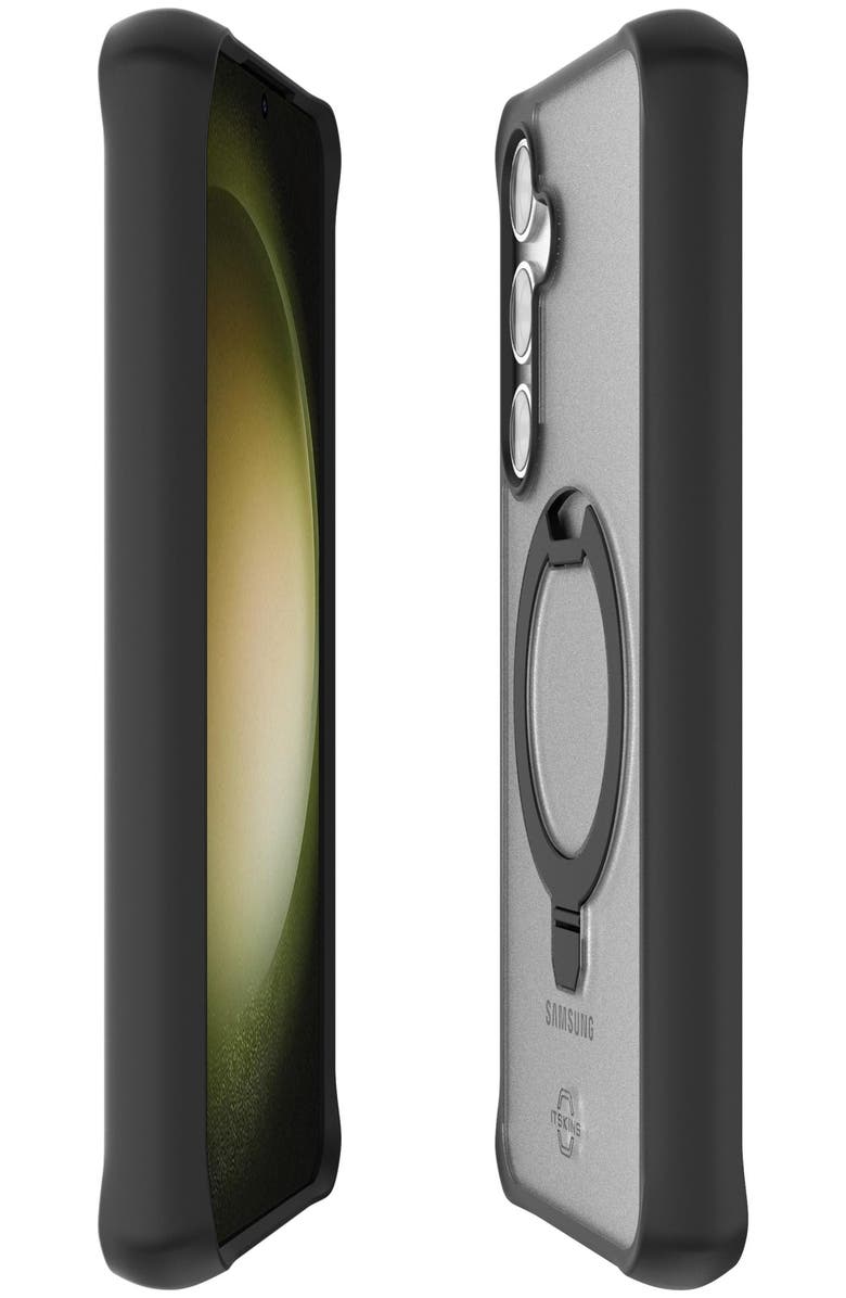 ITSkins Hybrid_R Stand MagSafe Case for Samsung Galaxy S24 Plus, Alternate, color, Black
