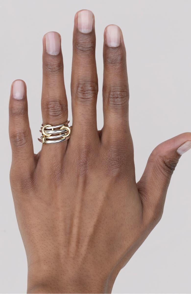 Spinelli Kilcollin Cici Petite Linked Ring, Alternate, color, Silver