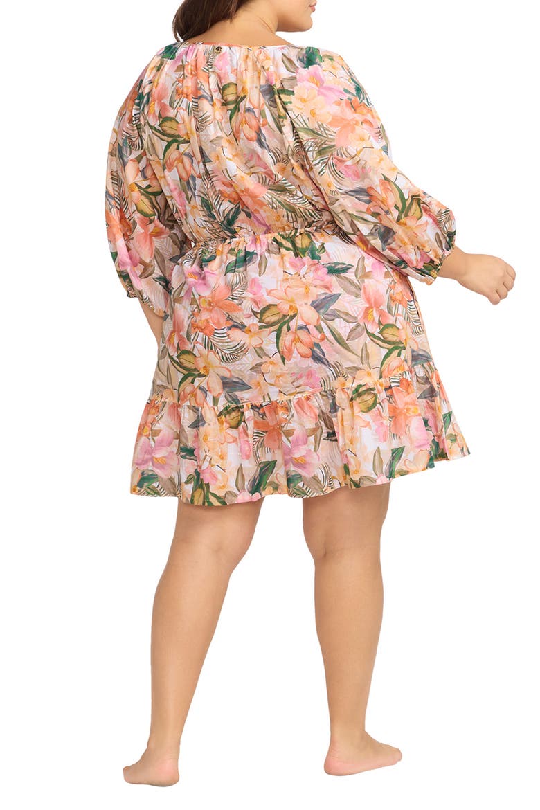 Titania Elgar Floral Cover-Up Dress, Alternate, color, NATURAL
