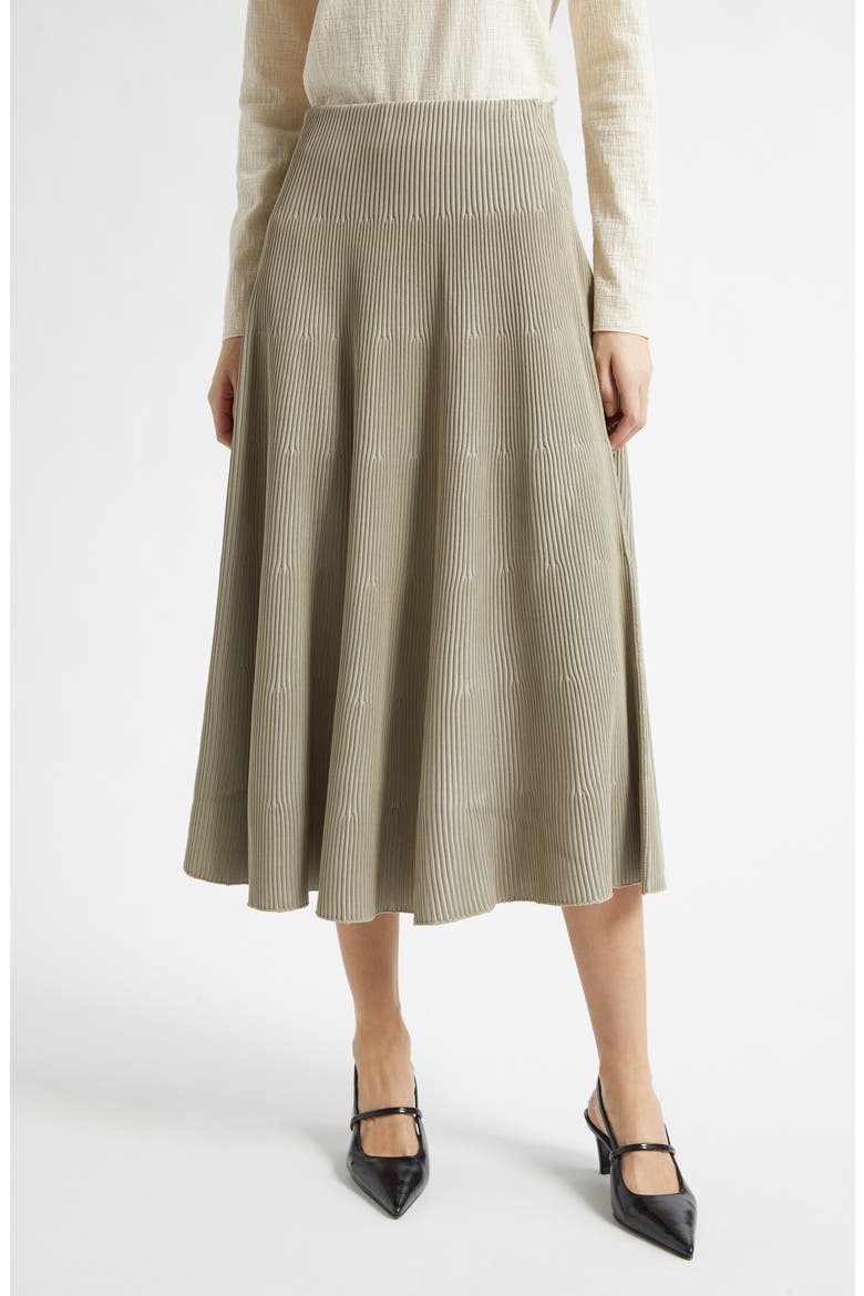 Reverse Knit Tiered Skirt, Main, color, TAN