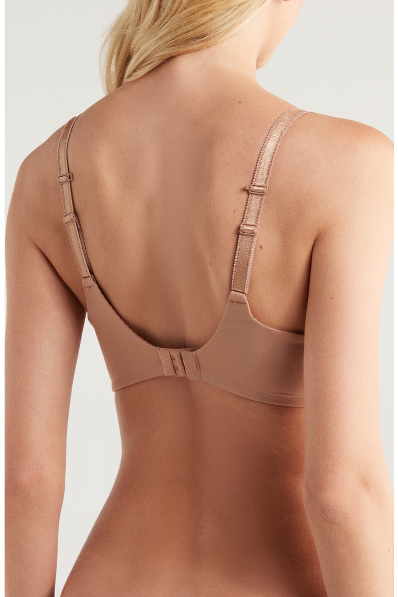 Norah Chic Plunge T-Shirt Bra, Alternate, color, COFFEE LATTE