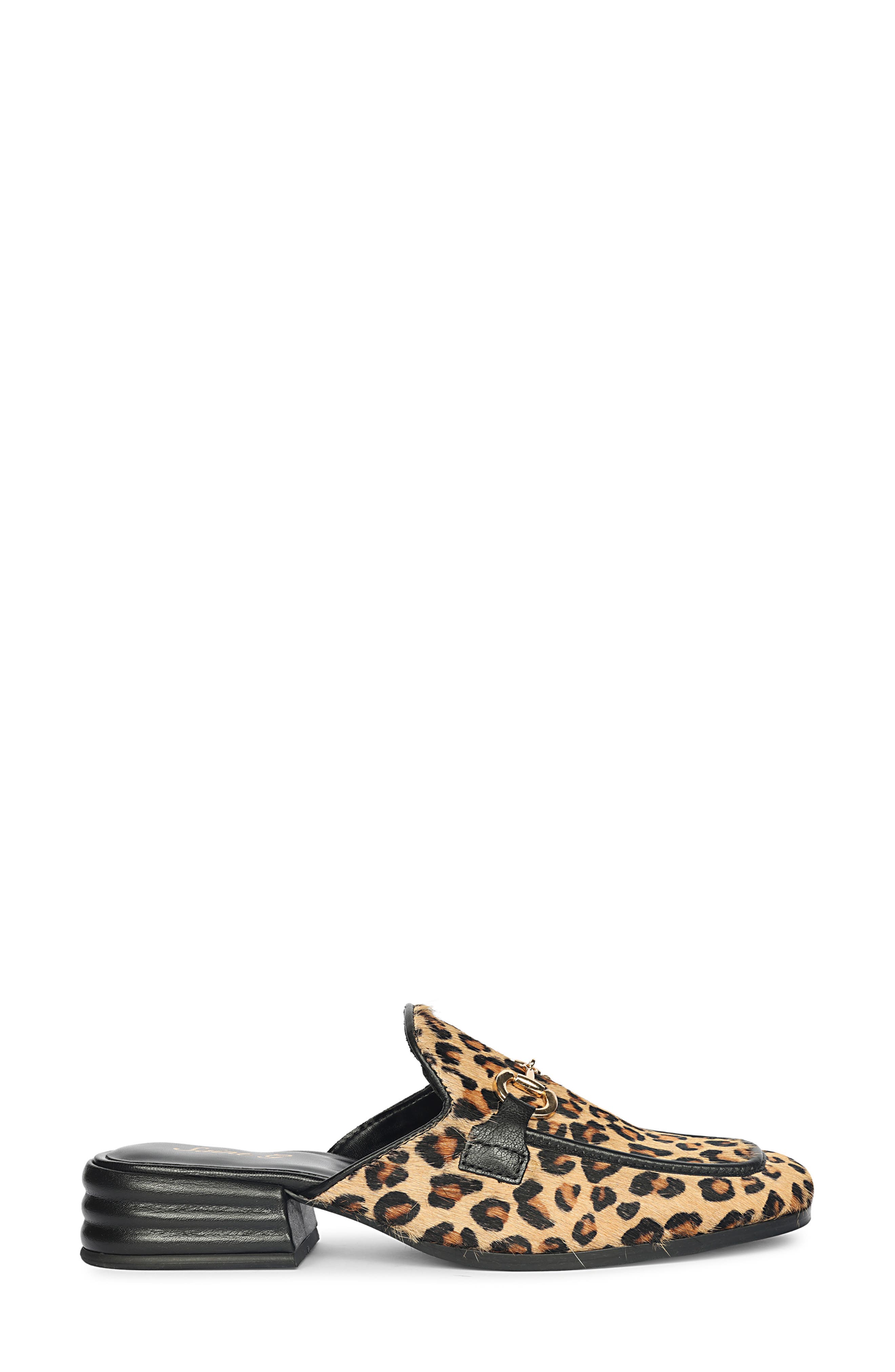 SAINT G Savannah Genuine Calf Hair Mule, Alternate, color, Leopard Calf Hair