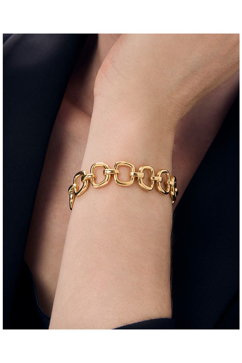 Montecito Link Bracelet, Alternate, color, GOLD