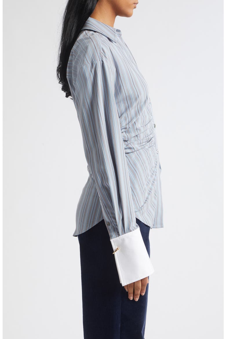 Devra Striped Long Sleeve Shirt, Alternate, color, BLUE RIVER MULTI