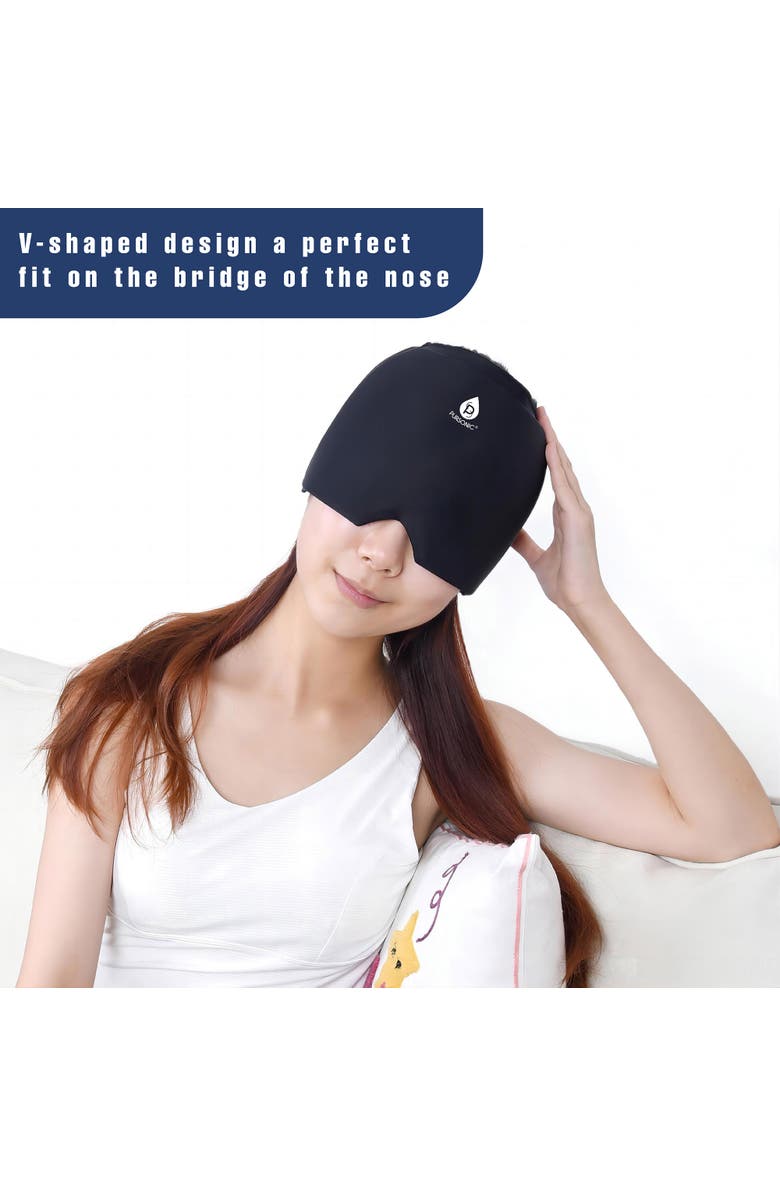 PURSONIC Ultimate Wellness Bundle Brace Posture Corrector & Migraine Relief Cap, Alternate, color, Black