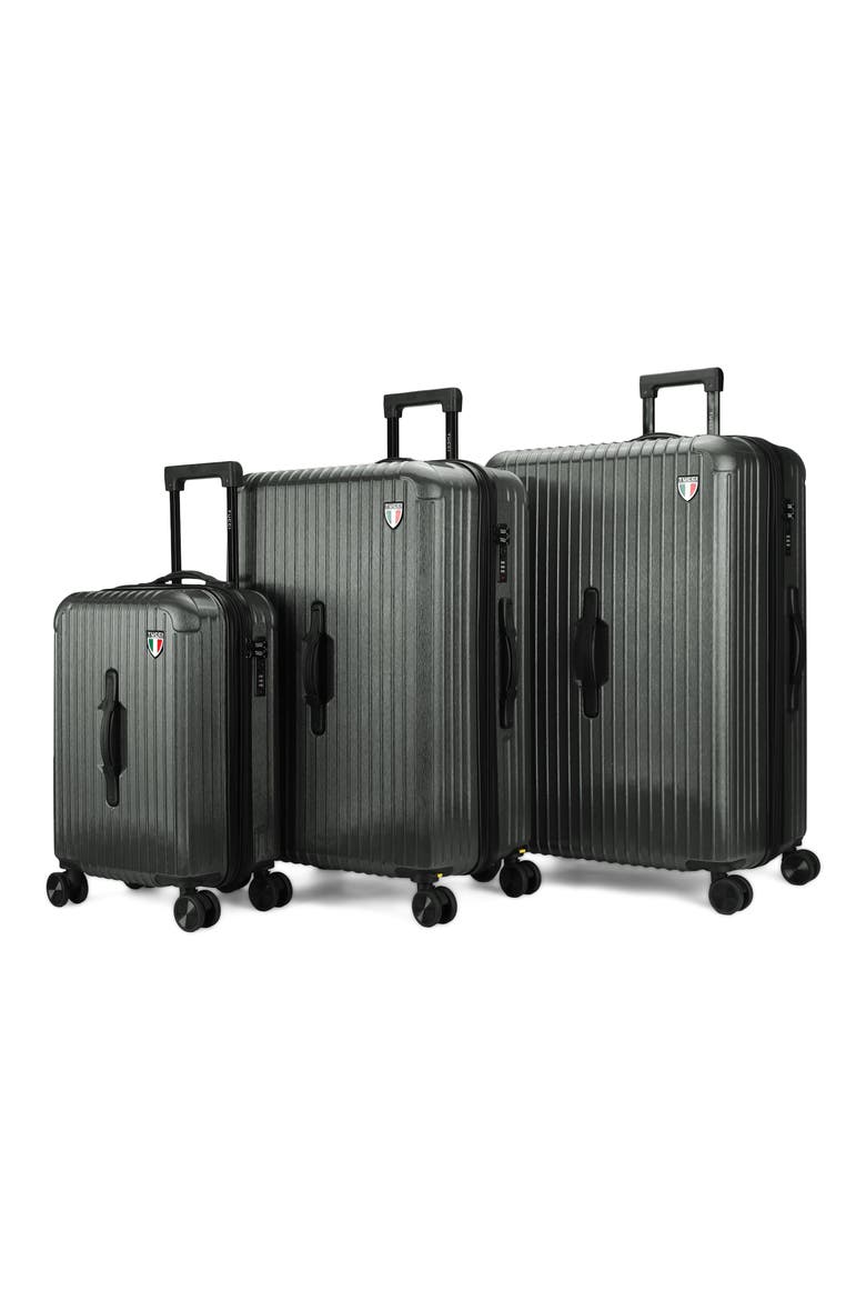Linea 3-Piece Hardside Luggage Set, Main, color, DARK GREY
