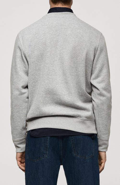Mango Graphic Sweatshirt In Dark Heather Grey