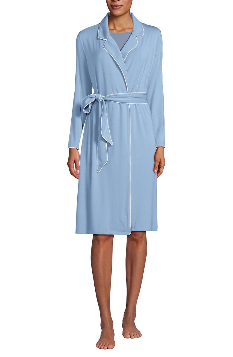 Lands' End Cooling Robe with Piping, Alternate, color, 