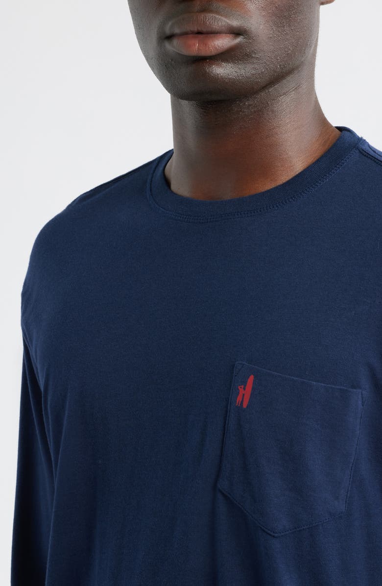 johnnie-O Coastal Way Graphic Long Sleeve T-Shirt, Alternate, color, Navy