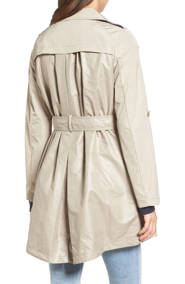 French Connection Drape Back Trench Coat, Alternate, color, 