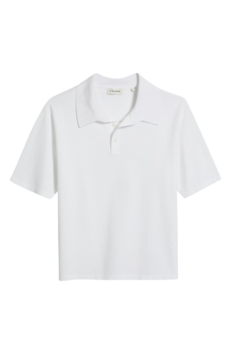 FRAME Cotton Pique Polo, Alternate, color, White