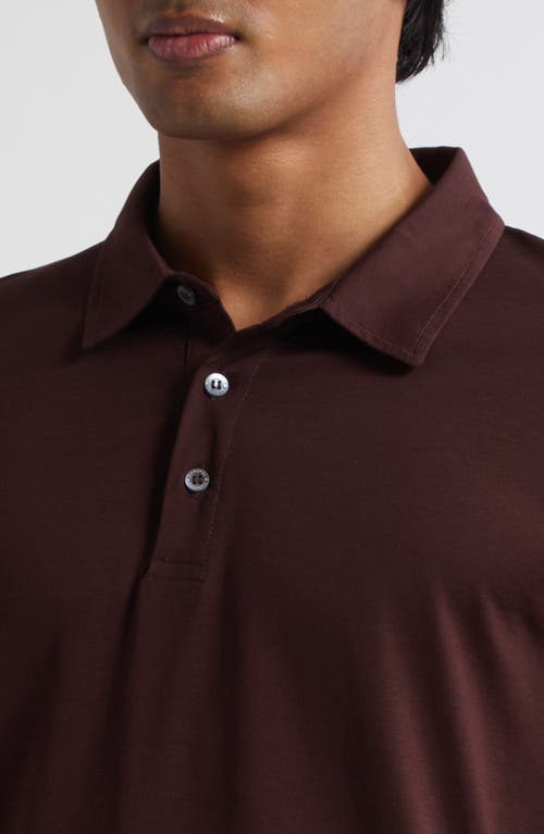 Sunspel Lambswool Polo Sweater In Red