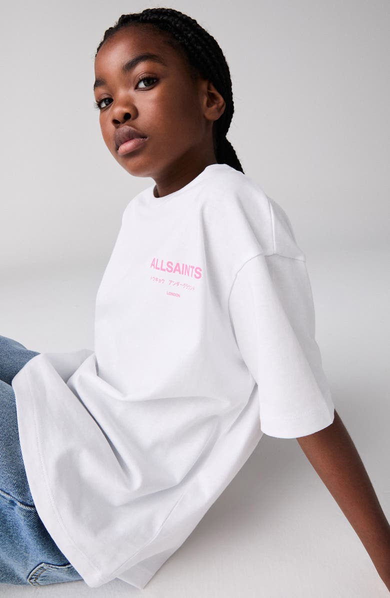 smALLSAINTS by ALLSAINTS Kids' Underground Oversize Cotton Graphic T-Shirt, Alternate, color, 