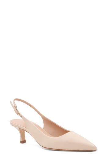 Bruno Magli Palerma Pointed Toe Slingback Pump In Neutral