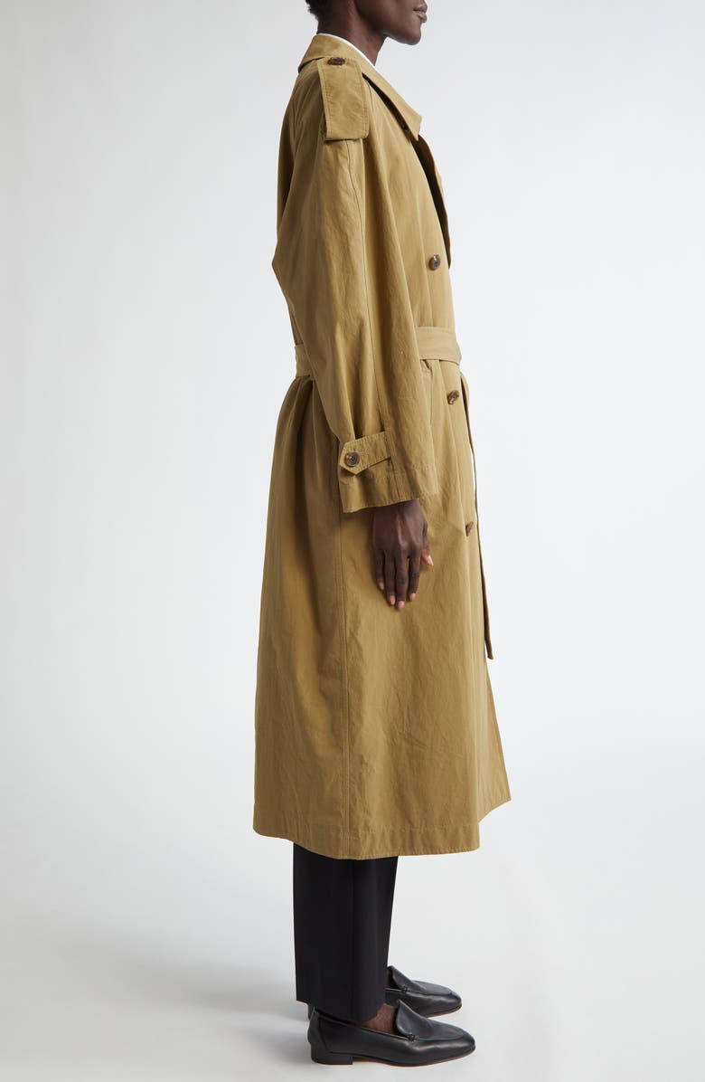 The Row Denver Double Breasted Cotton Trench Coat, Alternate, color,