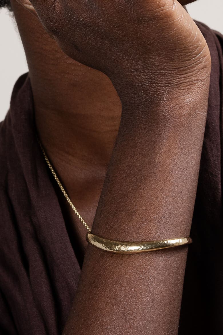 Curved Nomad Cuff Bangle, Alternate, color, Yellow Gold Vermeil