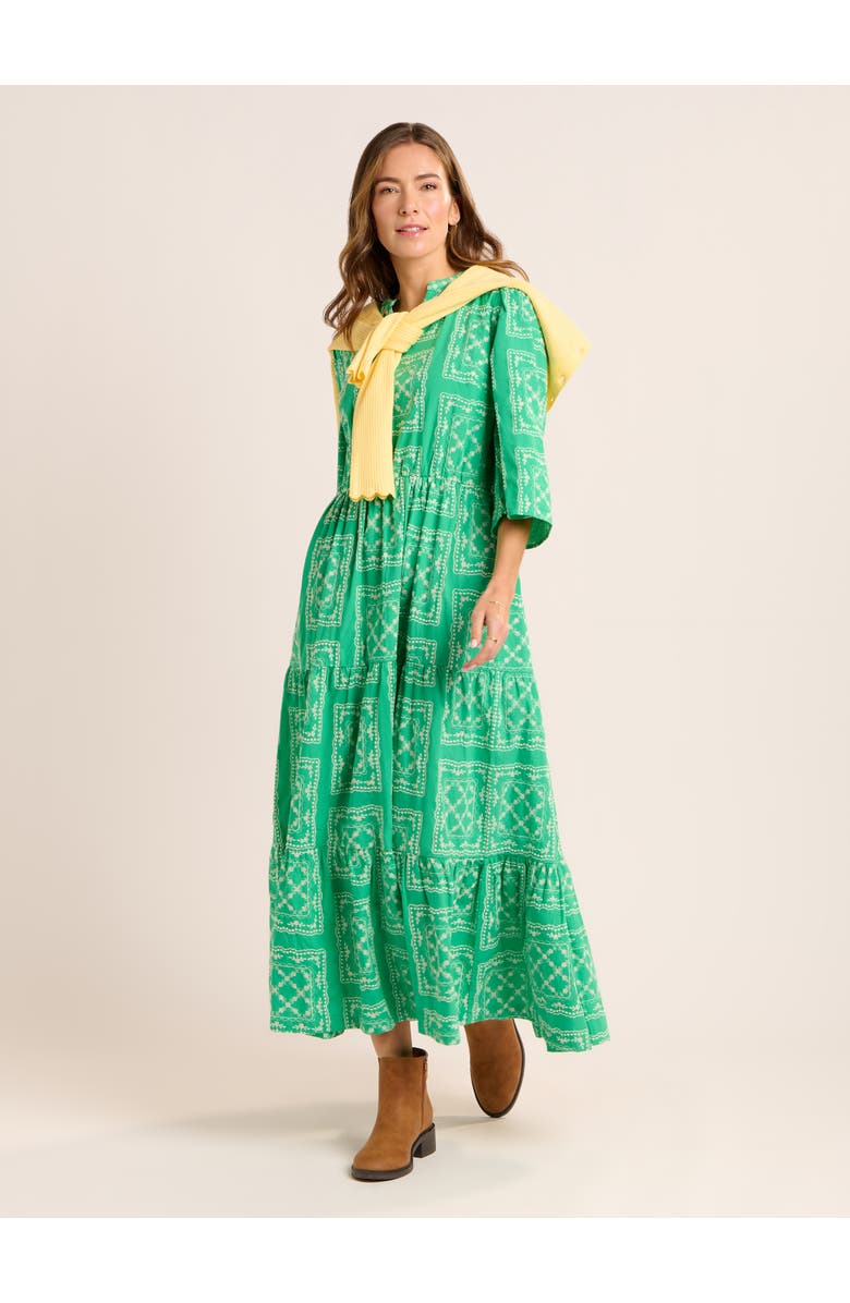 Brakeburn Clarisa Embroidered Maxi Dress, Alternate, color, Green