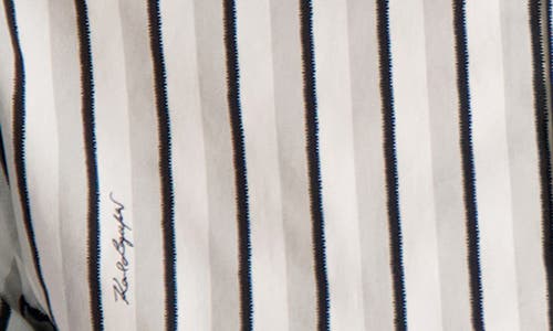 Karl Lagerfeld Striped Paris Striped Short Sleeve Logo Shirt