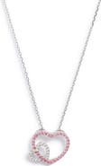 SUZY LEVIAN Sterling Silver Sapphire Open Heart Pendant Necklace