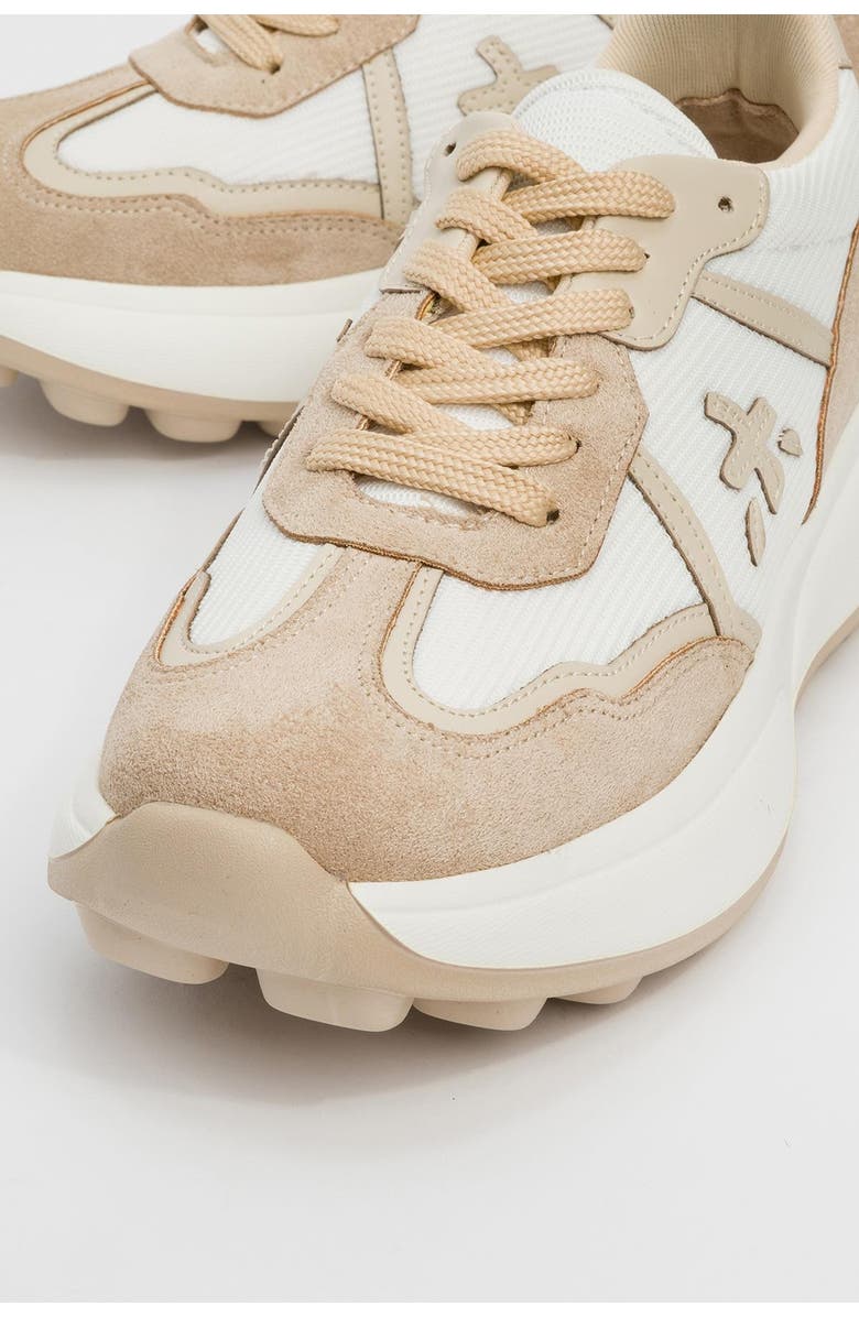 Prologue Shoes Nolton Sneakers, Alternate, color, Beige White Faux Leather