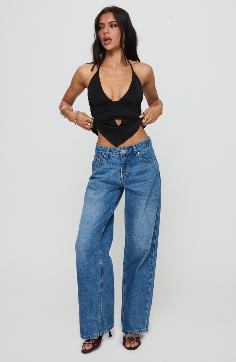 Princess Polly Averee Halter Top, Alternate, color, Black