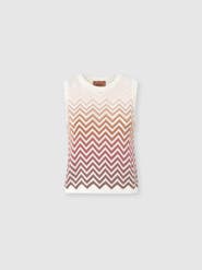 Missoni Sleeveless Top In Cotton And Viscose Chevron Dégradé