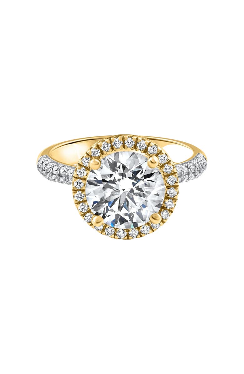 Bliss Diamond Certified 3.56Ct Diamond Halo Engagement 14k Gold Lab Grown, Main, color, 