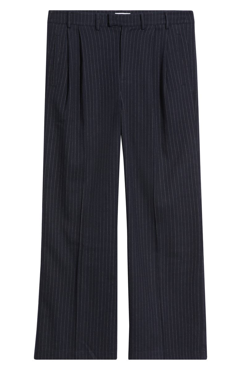 KROST Stripe Pleated Twill Pants, Alternate, color, Dark Navy
