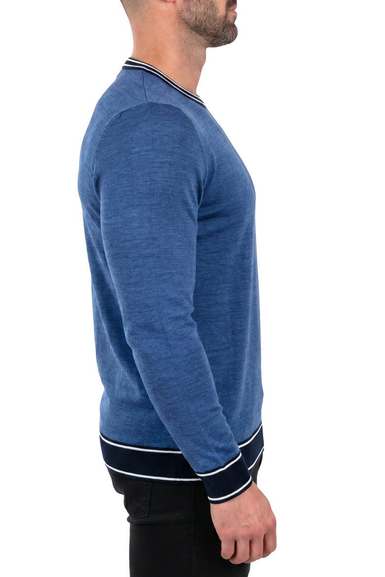 Merino Wool Crewneck Sweater, Alternate, color, GREY