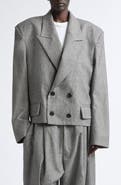 Vaquera Slouchy Glen Plaid Wool Blazer